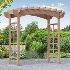 Yardistry Backyard Arbor Large Mocha Brown