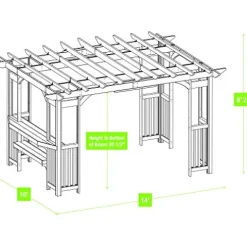 Yardistry Madison 10′ x 14′ Pergola Gray