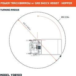 YARDMAX Track Barrow 660 lb Capacity Briggs CR950 6.5 hp 208cc Orange