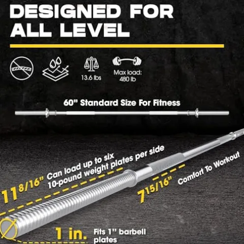 Yes4All Combo Barbell – Deadlift Jack – Silence Drop Pad – Weight Plate Blue