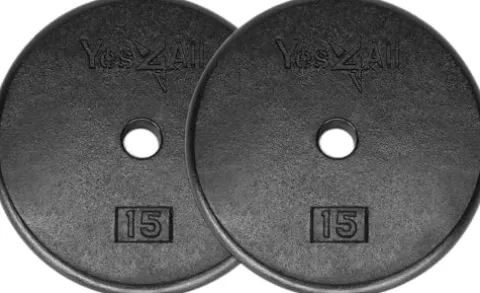 Yes4All Combo Barbell – Deadlift Jack – Silence Drop Pad – Weight Plate Blue