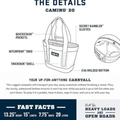 YETI Camino 20 Carryall All-Purpose Utility Bag Power Pink