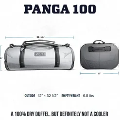 YETI Panga 100 Airtight Waterproof Submersible Duffel Bag Storm Gray