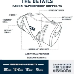 YETI Panga 50 Airtight Waterproof Submersible Duffel Bag King Crab