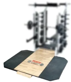 York Barbell Solid Red Oak Platform 8×8 Custom Logo