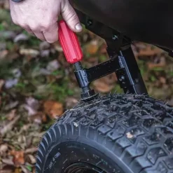 Yutrax Towable Poly Cart WW16P, 16 cu. ft. Capacity, Easy Dump, Black