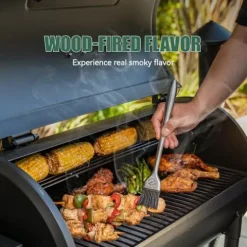 Z GRILLS Pellet Grill Smoker with PID 2.0 Controller, 700 Cooking Area, Meat Probes, Rain Cover Black