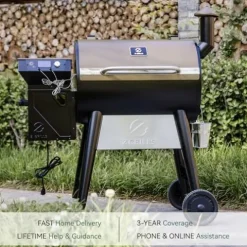 Z GRILLS Wood Pellet Grill Smoker with PID 2.0 Controller, 700 sq in Cooking Area, Meat Probes, Rain Cover Bronze
