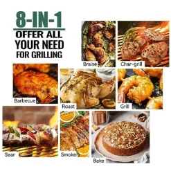 Z GRILLS Wood Pellet Grill Smoker with PID 2.0 Controller, 700 sq in Cooking Area, Meat Probes, Rain Cover Bronze