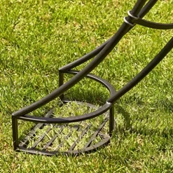 Zaer Ltd. Large Elegant Round Garden Arch Moon Gate Black