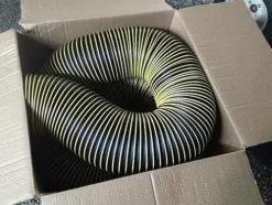 ZentOy 12 Inch Flexible Leaf Vacuum Hose 12 Feet UV-Resistant Black