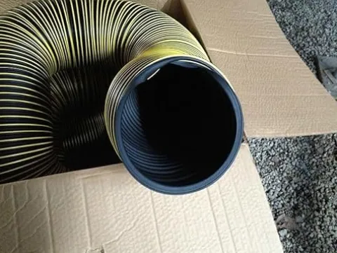 ZentOy 12 Inch Flexible Leaf Vacuum Hose 12 Feet UV-Resistant Black