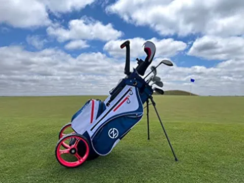 Zero Friction Wheel Pro Push Cart & Stand Bag Black