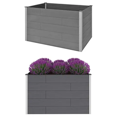 ZEYUAN Garden Raised Bed Planter Box 59.1″x39.4″x35.8″ Gray