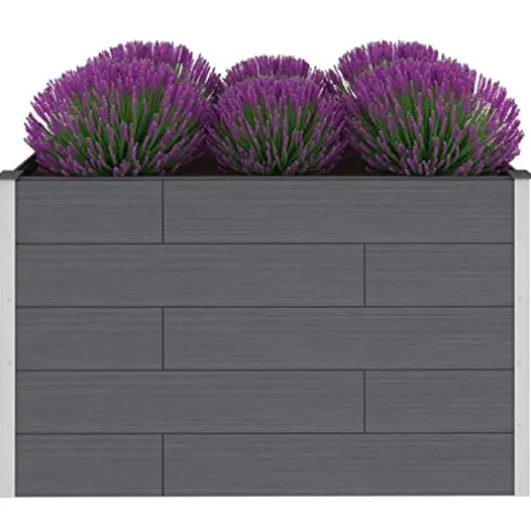ZEYUAN Garden Raised Bed Planter Box 59.1″x39.4″x35.8″ Gray