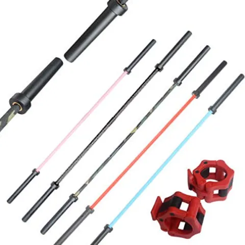 ZHLL 6-Foot /33LB Colored Olympic Bar for Weightlifting and Squatting (6FtFour-axis camouflage)