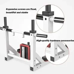 ZHWBAO Home Double Pole Sandbag Shelf Gym Pull-up Adjustable Exercise Equipment Pull-up Bar Black