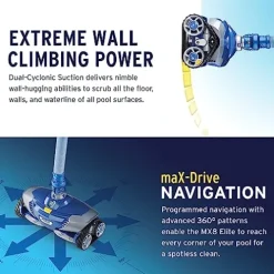 Zodiac MX8 Elite Suction Pool Cleaner with Cyclonic Leaf Canister Blue
