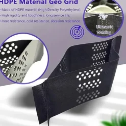 ZoyrA 6x10m Geogrid for Road and Garden Edging H-10cm