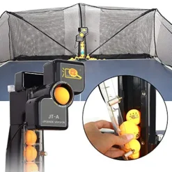 ZXMT Ping Pong Robot Machine Automatic JT-A Table Tennis Robot Machine with Catch Net Wired Remote Control